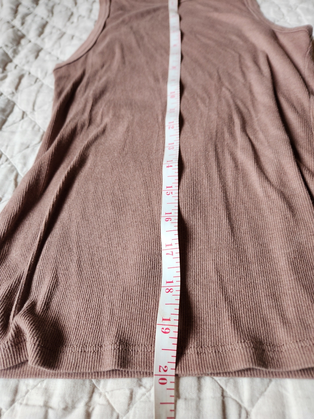 a new day Ribbed Tank Top - Dusty Mauve - Picture 2 of 4